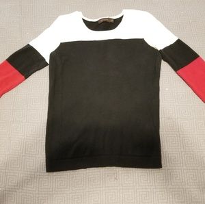 Black, White, and Red light sweater